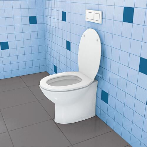 Floor-standing WC attachment Toilet Plus white / chrome Anwendung 2