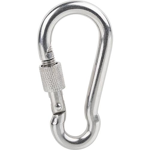 Carabiner hook, stainless steel A2 Standard 1