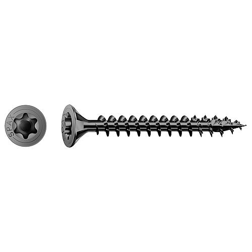 Countersunk screws SPAX®, black galvanised, full thread, Ø 3.5 mm Standard