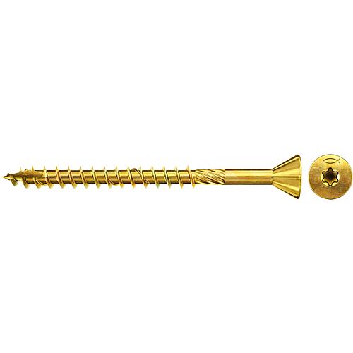 Fischer, MDF chipboard screws, thread ø d1: 4.0 mm, head ø: 8.0 mm, Gvz Standard 1