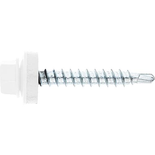 Facade screw MFI Twistec® Colorhead 4.8 X 35 RAL 9010 PU: 100 with socket wrench 451M8P