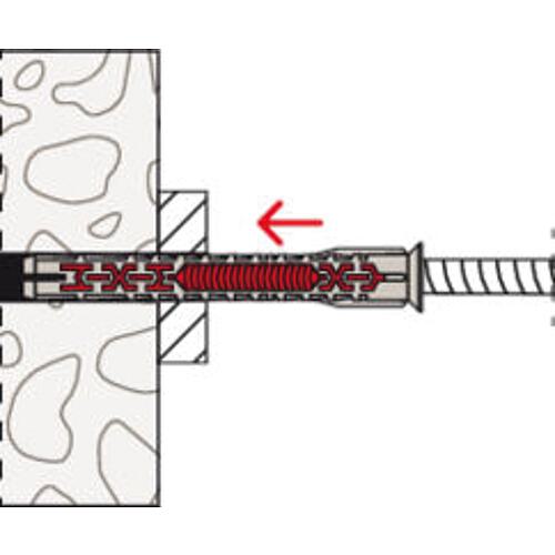 Long-shaft dowel DuoXpand countersunk head 10s, galvanised