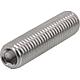 Threaded pin with hexagonal socket and flat point, stainless steel A2