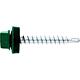Facade screw MFI Twistec® Colorhead 4.8 X 20 RAL 6020 PU: 100 with socket wrench 451M8P