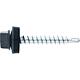 Facade screw MF Twistec® Colorhead 4.8 X 80 RAL 7016 PU: 100 with socket wrench 451M8P