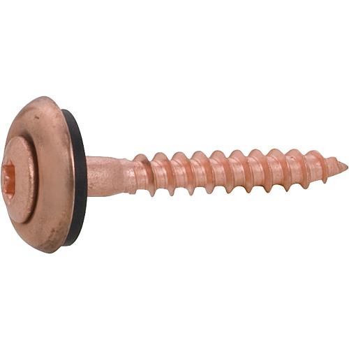 Spengler screws, copper-plated stainless steel A2