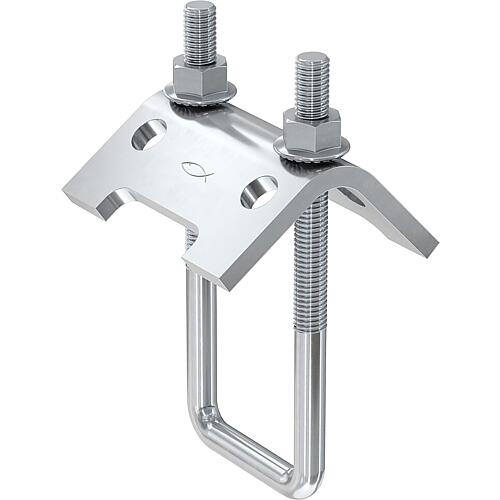 Clamp support, galvanised, suitable for mounting rail MS Standard 1