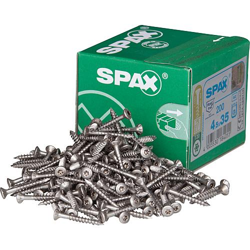 Vis à tête bombée SPAX®, filetage partiel acier inoxydable A2, tête bombée, T-STAR plus, nervures de fraisage, pointe CUT