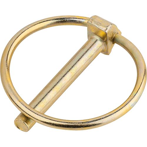 Goupille a anneau d=4,5mm jaune zinguée, 100 pieces
