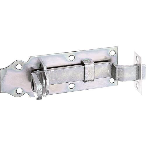 Lock bolt with flat handle, cranked, with fixed striking plate Standard 1