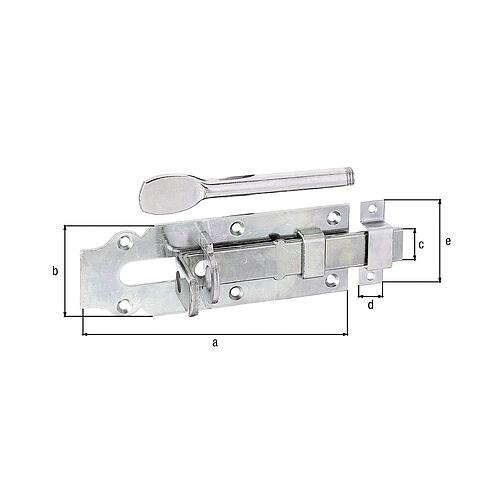 Stable door lock bolt with flat handle Anwendung 1