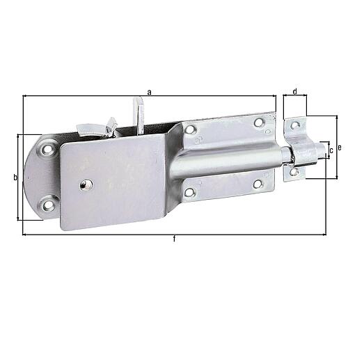 Safety stable bolt with wide, flat handle Anwendung 1