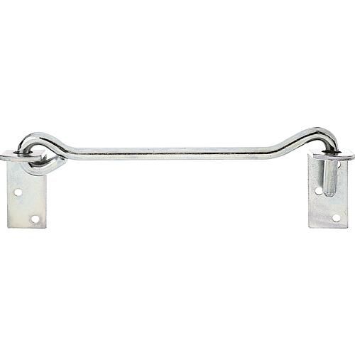Storm hook with counter plate for screwing on,200 mm, ø 8 mm, sendzimir-galvanised