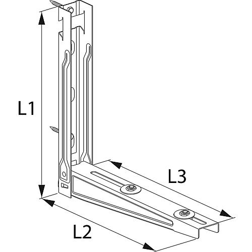 Bracket for air-conditioning unit, powder-coated steel Standard 2