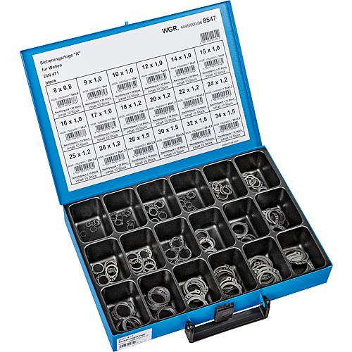 Locking rings, external, in assortment case Standard 1