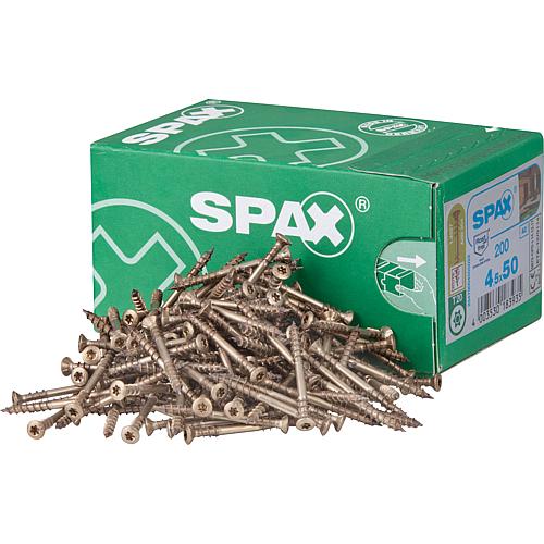 SPAX® Linsenkopfschraube, Fixiergewinde Edelstahl A2 Antik,  T-STAR plus, Fräsrippen, 4CUT-Spitze Anwendung 1