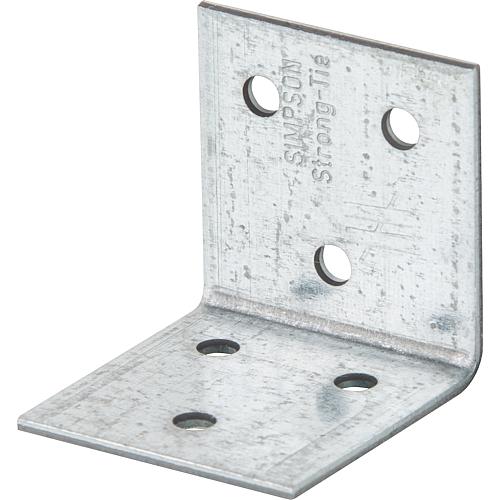 Angled connector, galvanised, without rib, 40x40x40mm, thickness 2mm
