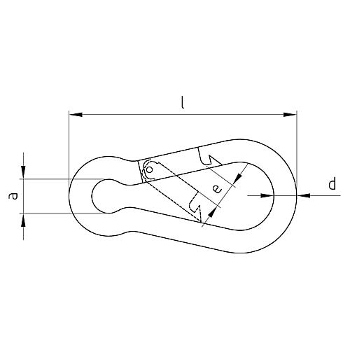 Carabiner hooks stainless steel A4 Standard 2