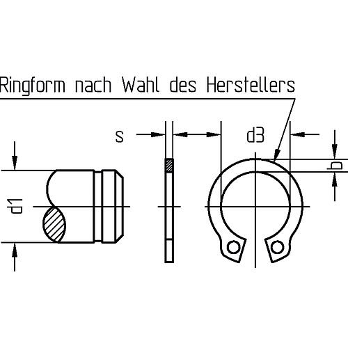 Locking rings for shafts DIN 471 Standard
