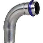 Stainless-steel press fittings, V-contour, elbow 90° (i x e)
