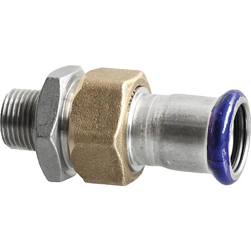 Stainless steel press fittings, M contour, straight screw connection (ET) Standard 1