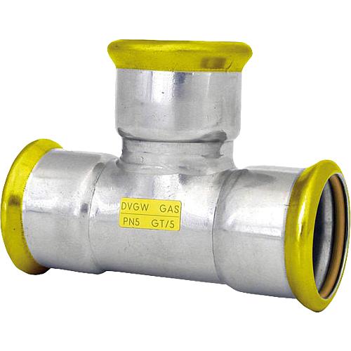 Gas T-piece stainless steel press fitting