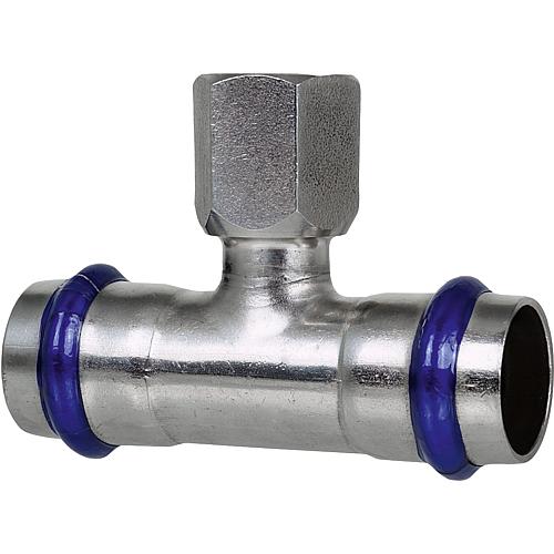 Stainless-steel press fittings, V-contour, T-piece (IT)