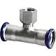 Stainless steel press fittings, M contour, T-piece (i/IT/i)