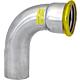 Gas stainless steel press fitting
Elbow 90° (i x e)