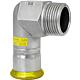 Gas 90° junction elbow (ET) stainless steel press fitting