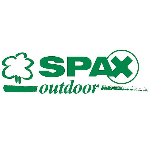 SPAX® Linsenkopfschraube, Teilgewinde Edelstahl A2, Linsenkopf, T-STAR plus, Fräsrippen, CUT-Spitze Logo 2