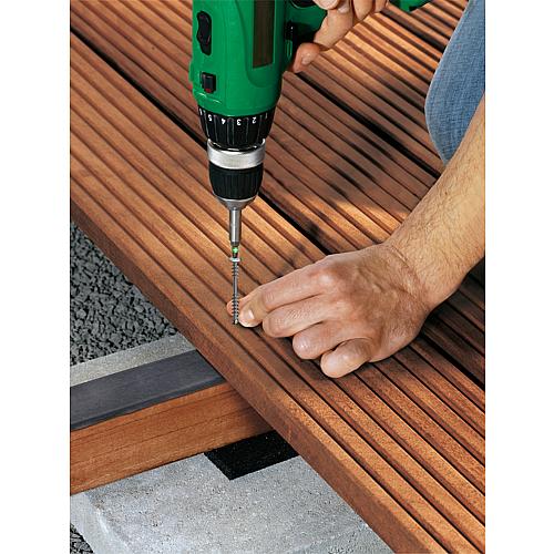 SPAX® wood patio screw, thread ø: 5.0 mm, head ø: 10.0 mm, standard packaging Anwendung 1